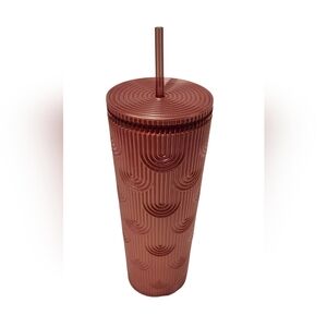Starbucks 2023 Pink Shimmer Shell Mermaid Scales Cold Cup Tumbler 24oz